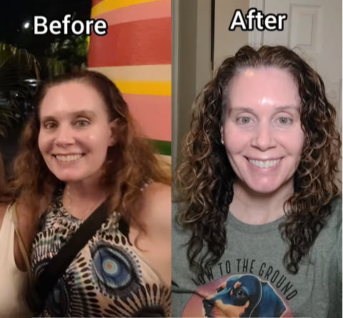 Before and after using Monat