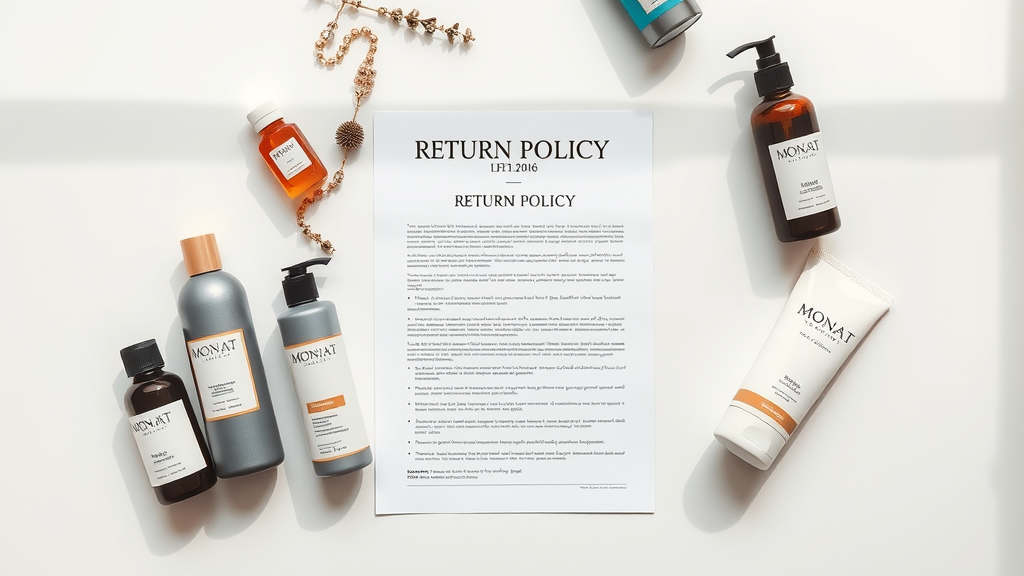 Monat hair care products with return policy form