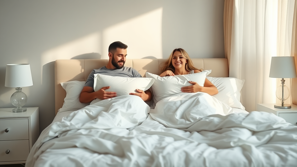 Residential cleaning service preparing a spotless sunlit bedroom for homeowners