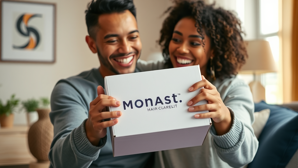 New Monat market partner opening hair care kit eagerly